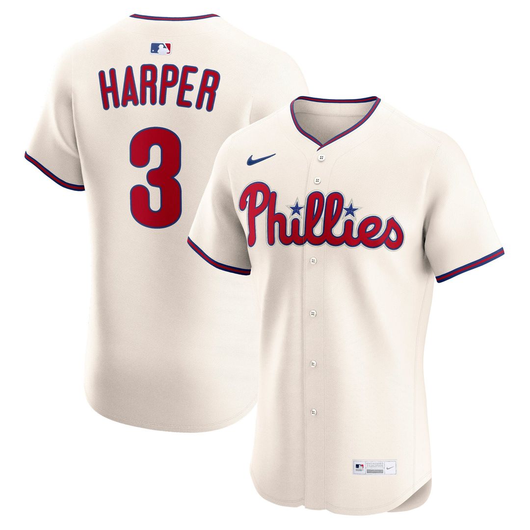 Philadelphia Phillies Bryce Harper Alternate 2 Elite Jersey (Cream)