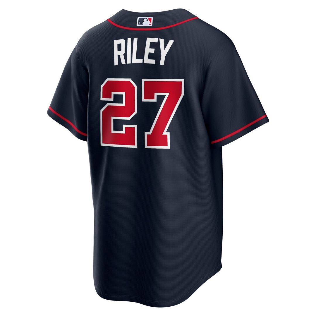 Atlanta Braves Austin Riley Alternate Replica Jersey (Navy)