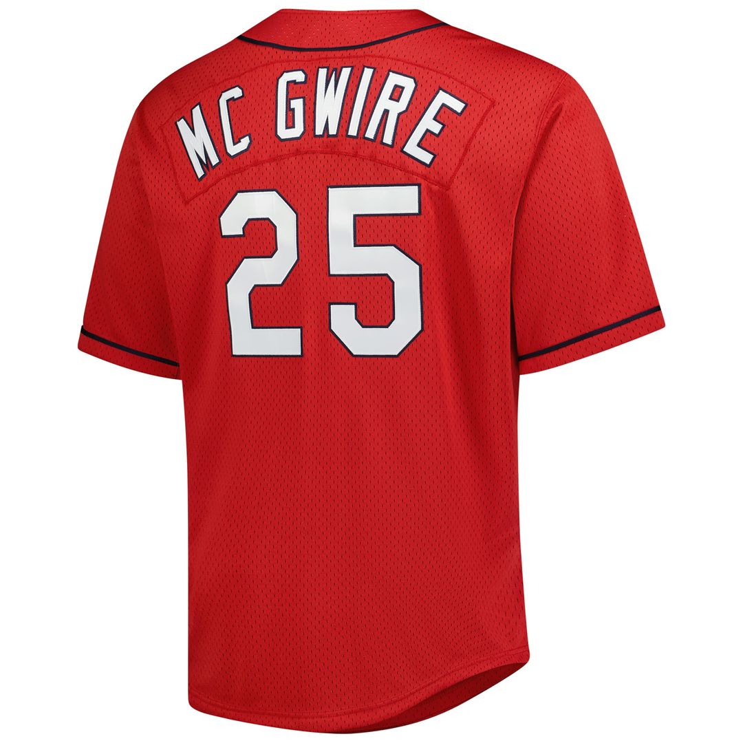 St. Louis Cardinals Mark McGwire Big & Tall Cooperstown Mesh Batting Practice Jersey (Red)