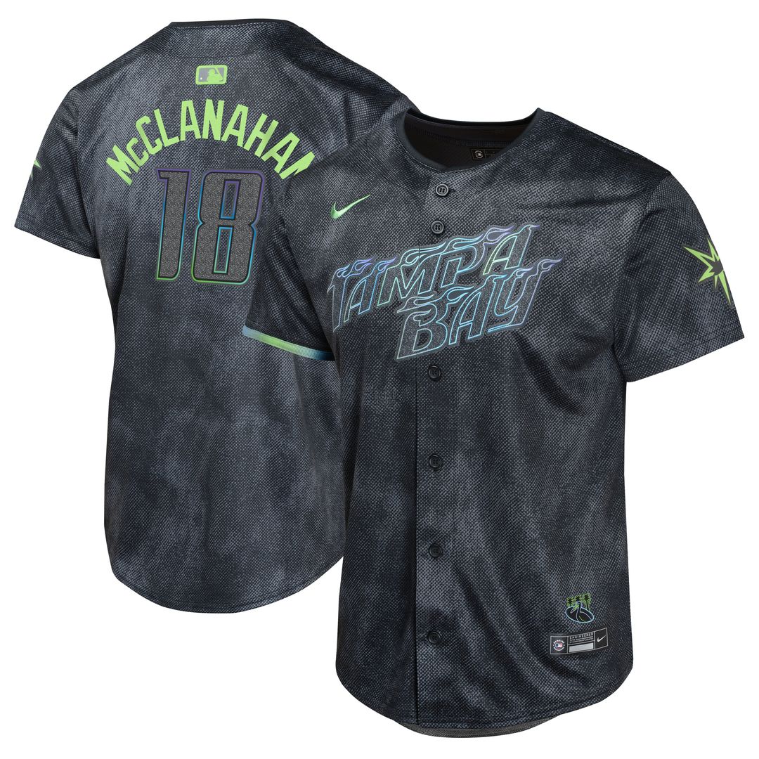 Tampa Bay Rays Shane McClanahan Youth 2024 City Connect Limited Jersey (Charcoal)