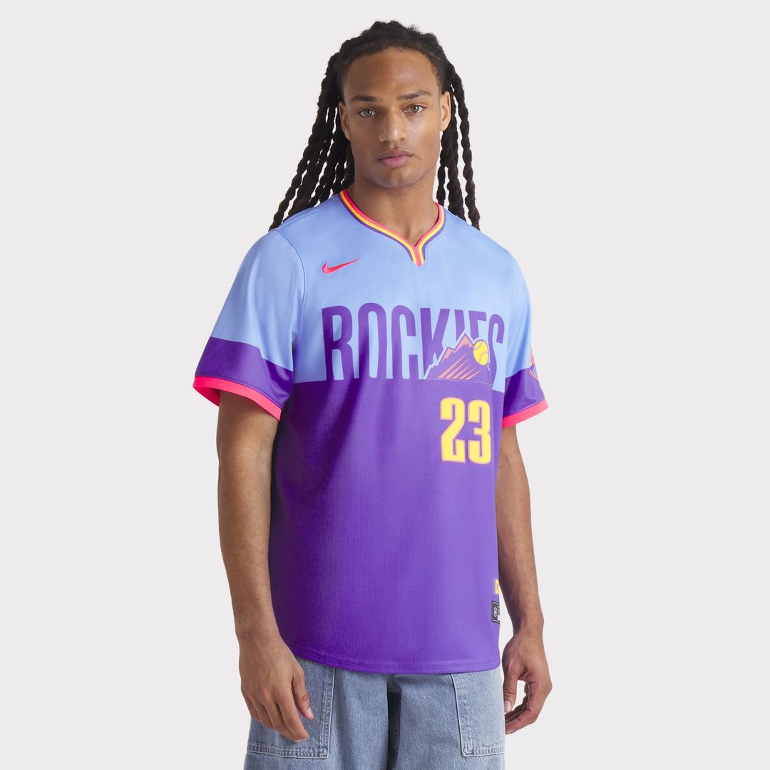 Colorado Rockies Kris Bryant 2025 City Connect Limited Jersey (Purple/Light Blue)