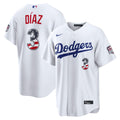 Los Angeles Dodgers Edwin Díaz USA 250 Fourth of July Home Stadium Jersey (White)