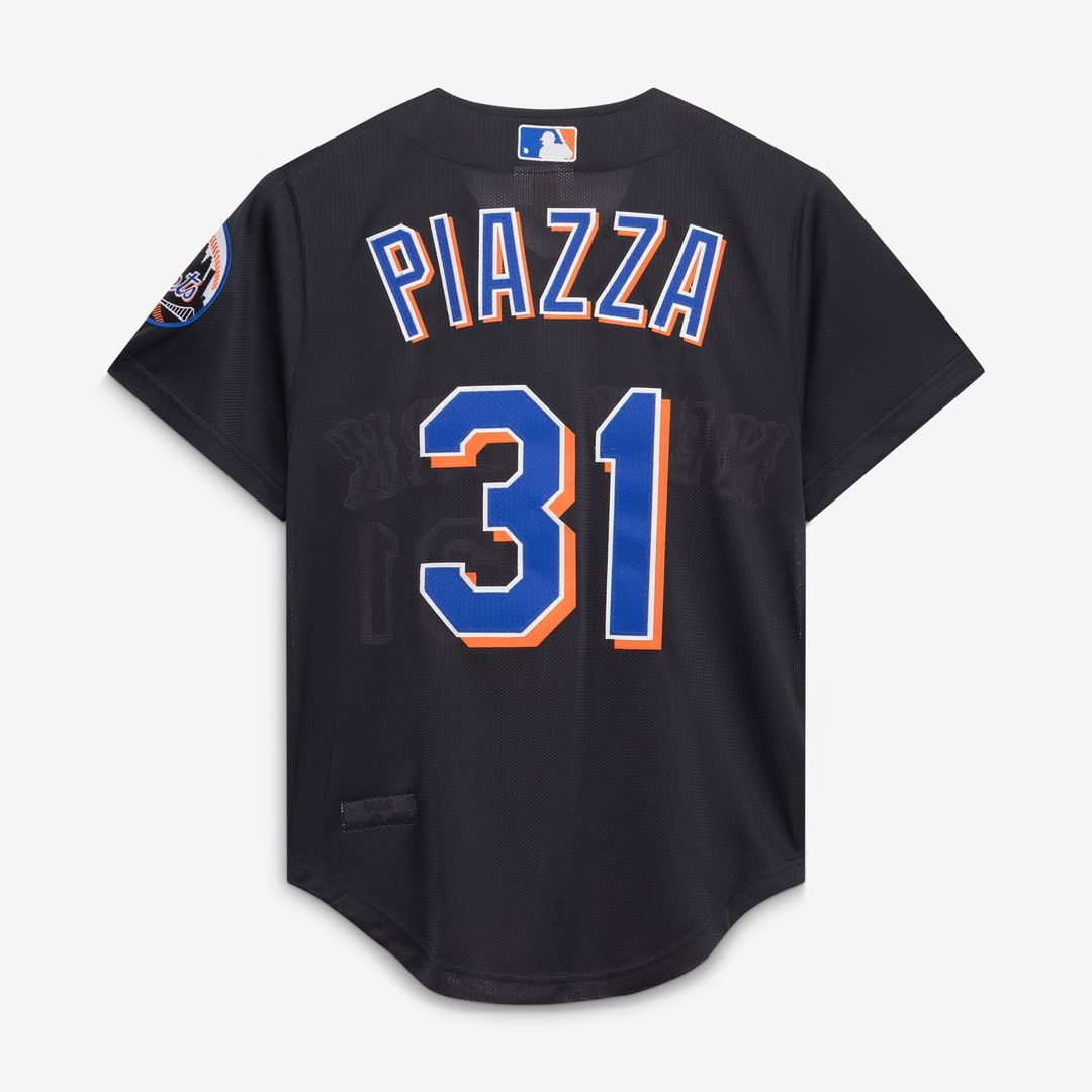 New York Mets Mike Piazza Cooperstown 2000 Batting Practice Jersey (Black)