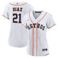 Houston Astros Yainer Diaz Women's Home Replica Jersey (White)